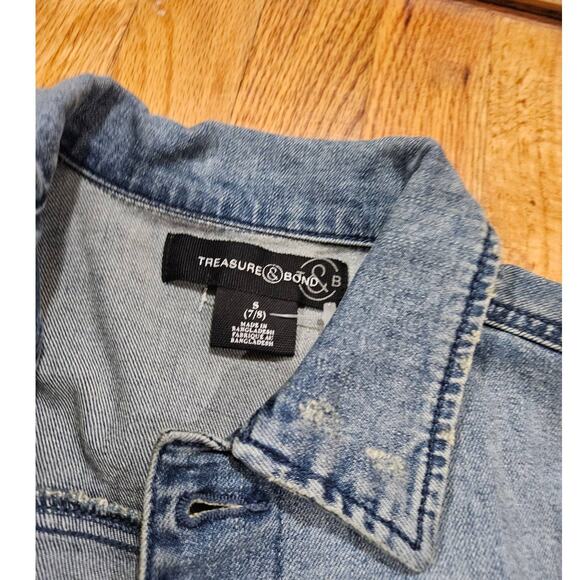 NWT! Treasure & Bond Studio Wash Jean Jacket Big Girls Size Small (7/8) - Picture 8 of 9